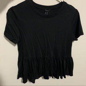 Forever 21 Black Peplum Top